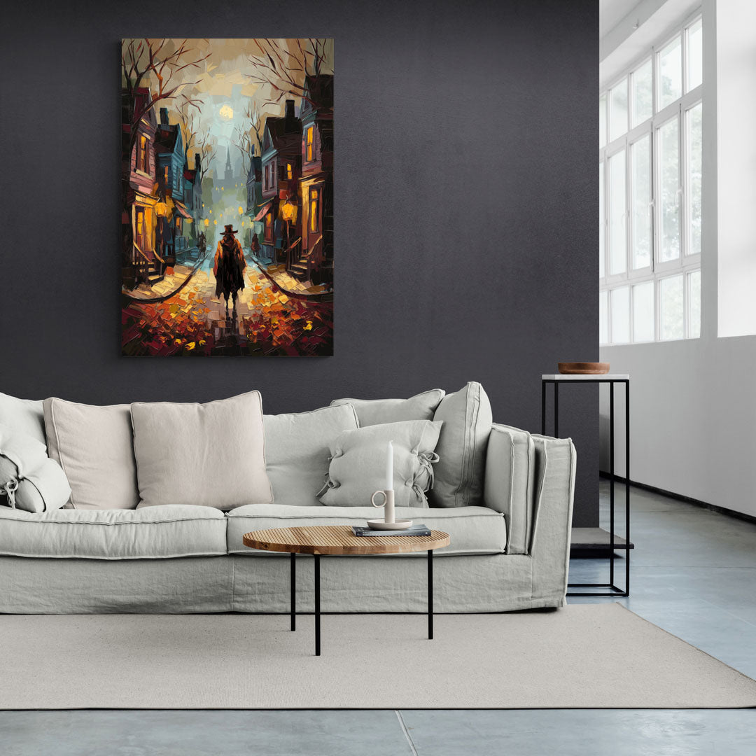 Salem Historic Downtown - Canvas Wall Art Living Room