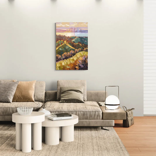 Oakland Hills Panorama - Canvas Wall Art Living Room