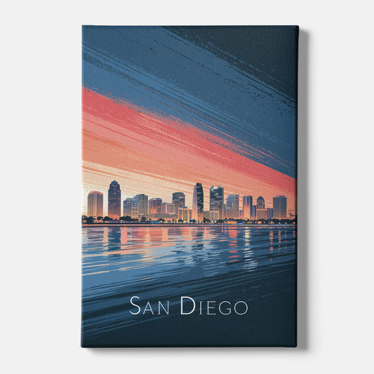 San Diego Urban Skyline - Canvas Wall Art