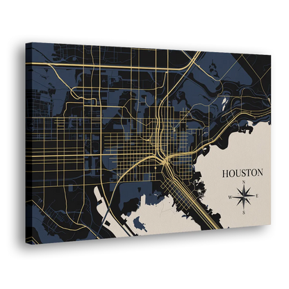 Houston Skyline Horizon - Canvas Print Art Sides