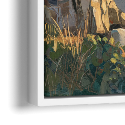 Bandon Ocean Cliffs - Close-Up White Frame Canvas