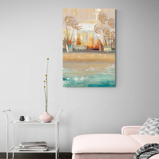 San Diego Pacific Beach Vibes Surf - Canvas Wall Art Living Room