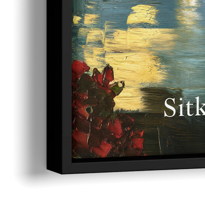 Sitka Scenic Reflections - Close-Up Black Frame Canvas