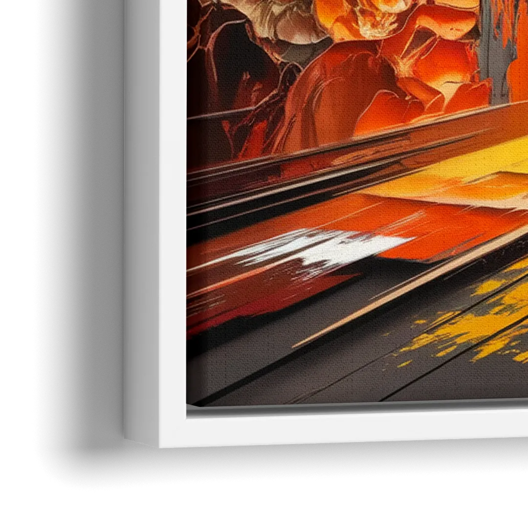 Ashland Street Art Vibes - Close-Up White Frame Canvas