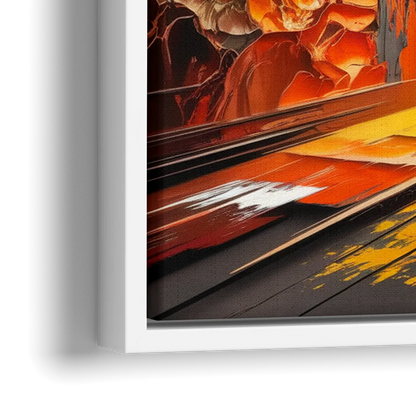 Ashland Street Art Vibes - Close-Up White Frame Canvas