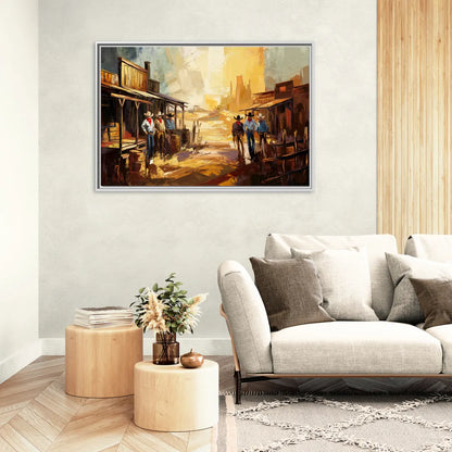 Tombstone Historic Landmarks - Living Room White Frame Canvas