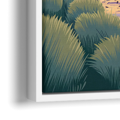 Wichita Riverfront Views - Close-Up White Frame Canvas