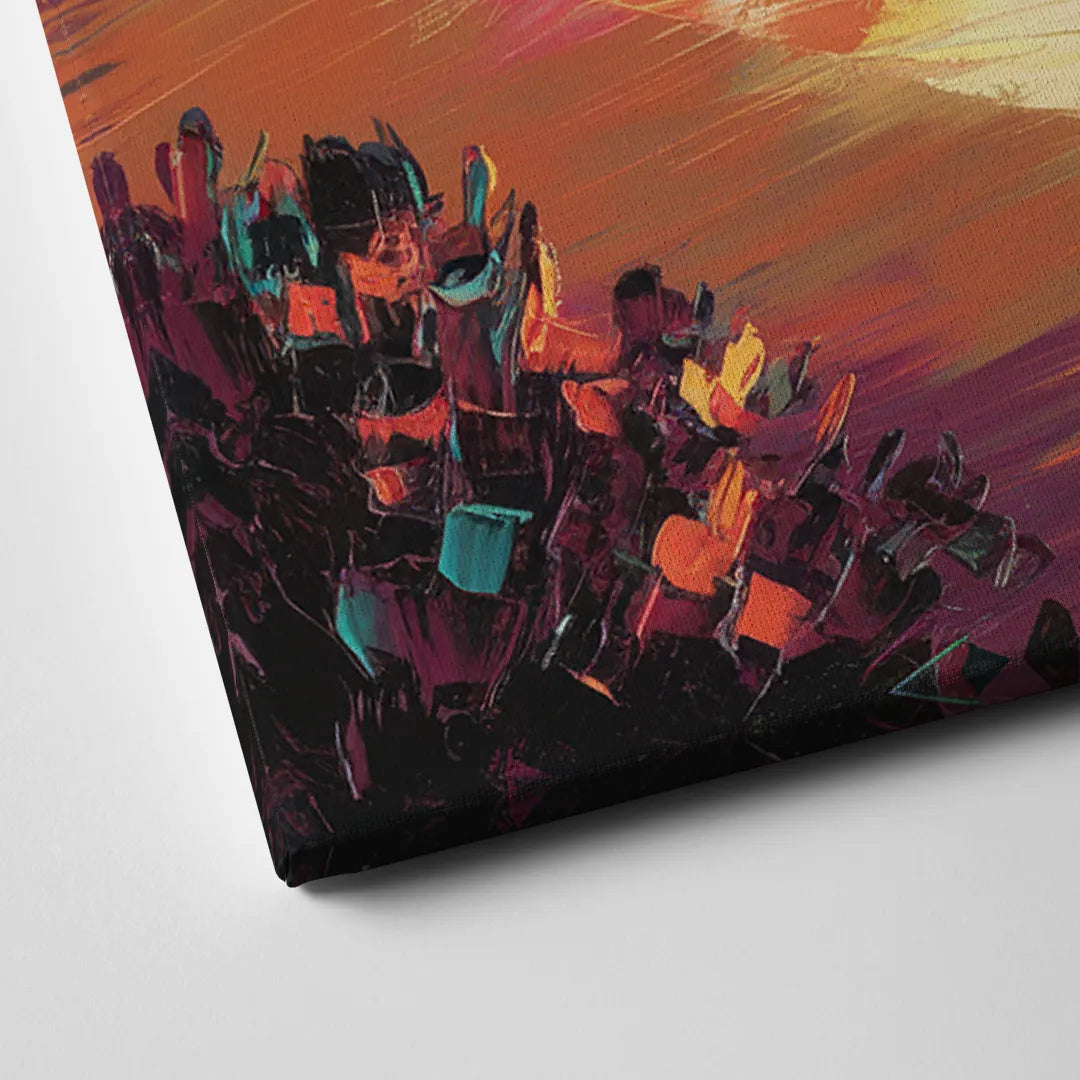 Honolulu Waikiki Beach Sunset Canvas Close Up