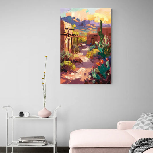 Santa Fe Desert Trail - Canvas Wall Art Living Room
