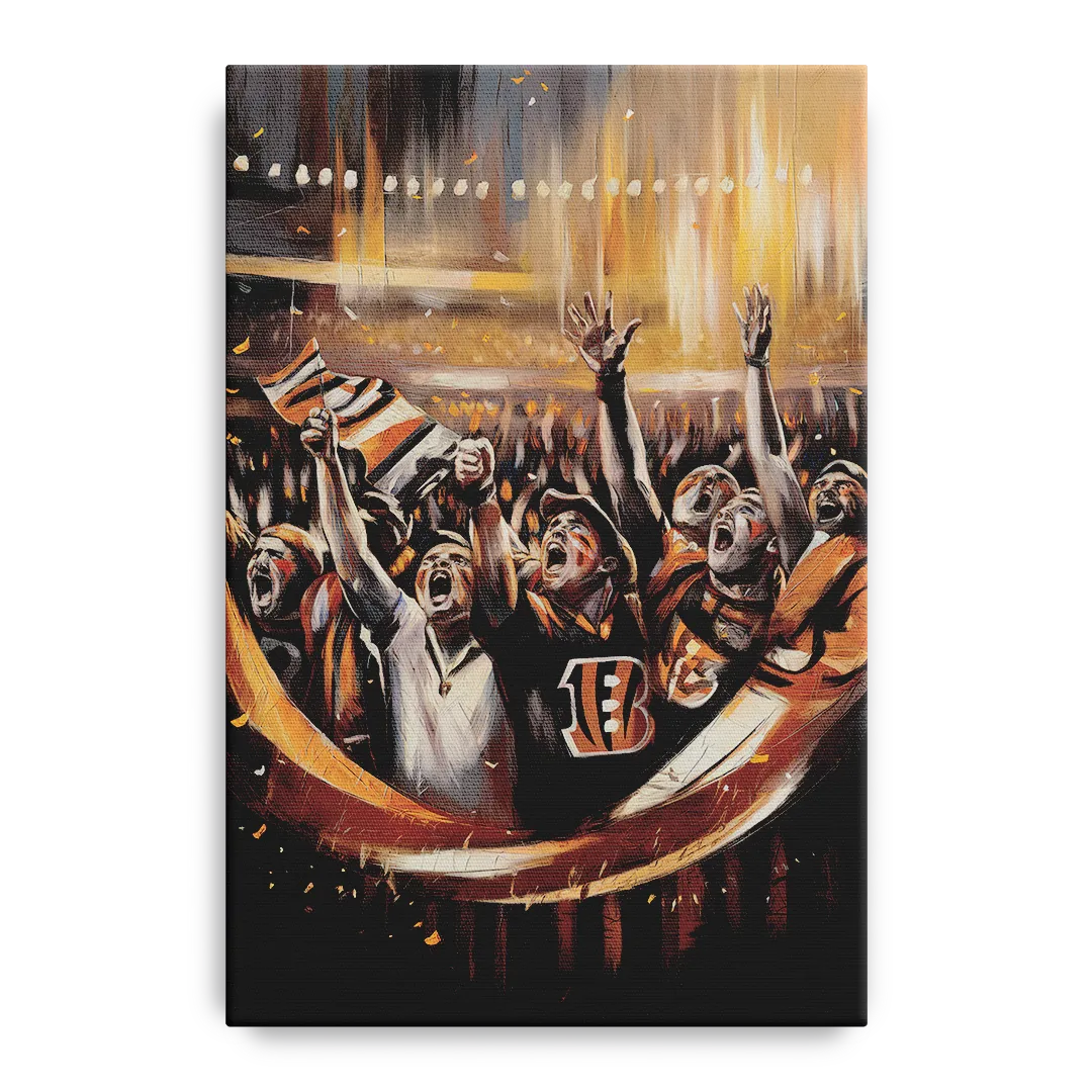 Cincinnati Bengals Fans in Action - Canvas Wall Art