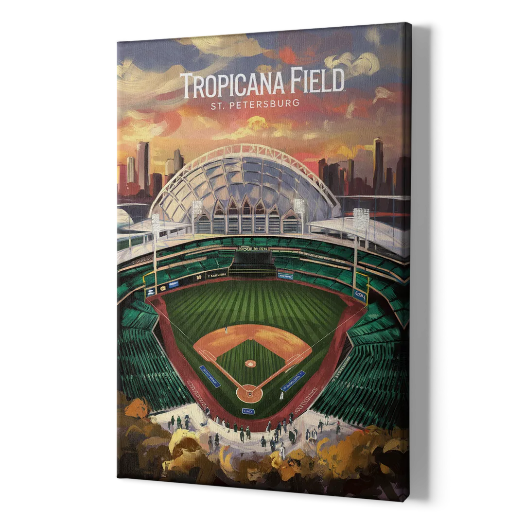 St. Petersburg Tropicana Field Scene - Canvas Print Art Sides