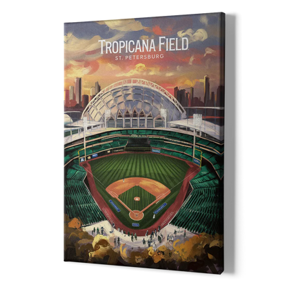 St. Petersburg Tropicana Field Scene - Canvas Print Art Sides