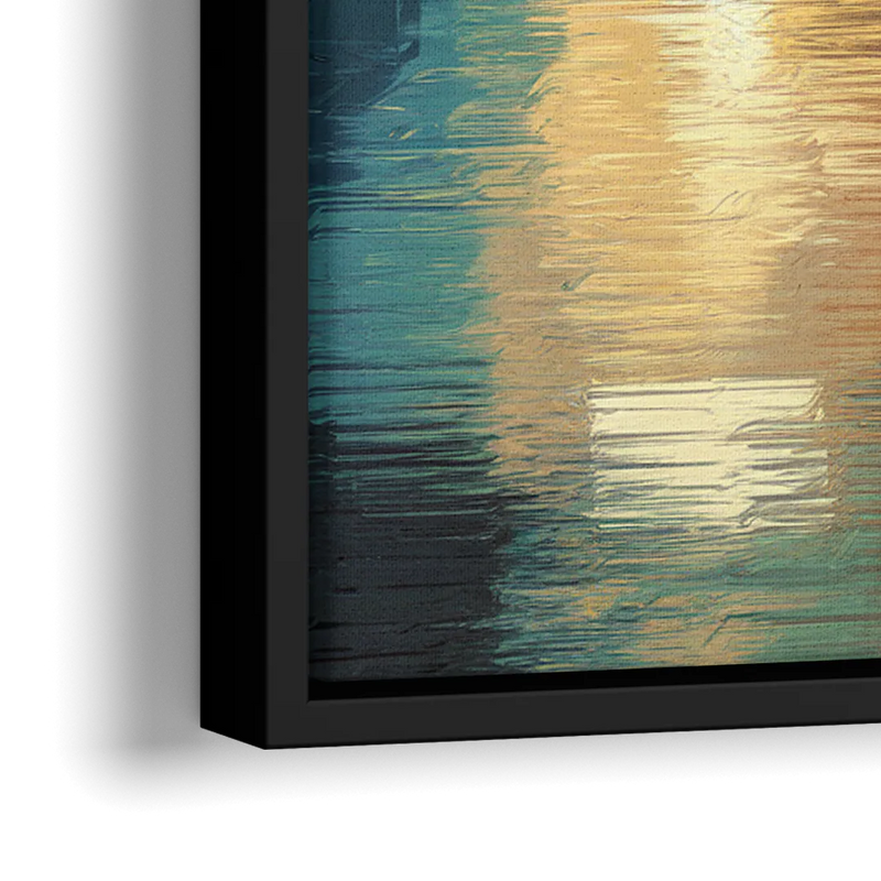 Springfield City Skyline - Close-Up Black Frame Canvas