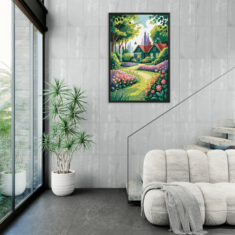 Green Gables Heritage - Living Room Black Frame Canvas