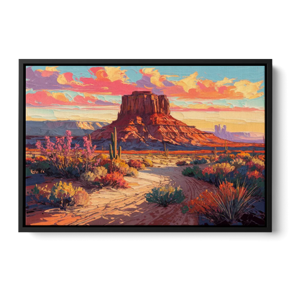 Mesa Scenic Desert - Black Frame Canvas