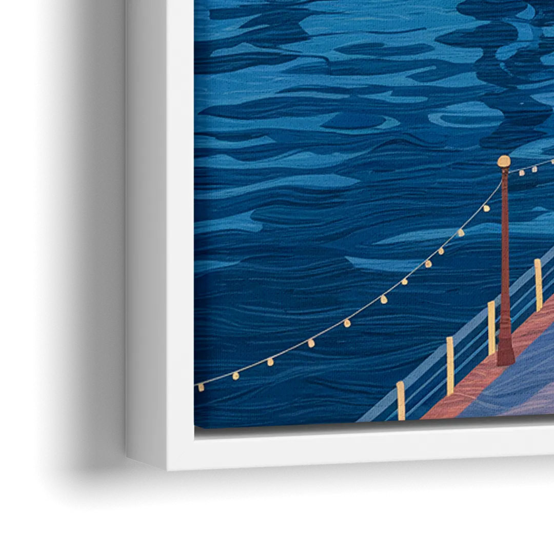 Baltimore Waterfront Charm - Close-Up White Frame Canvas