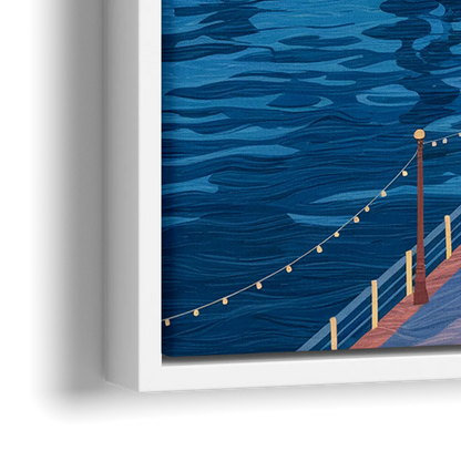 Baltimore Waterfront Charm - Close-Up White Frame Canvas