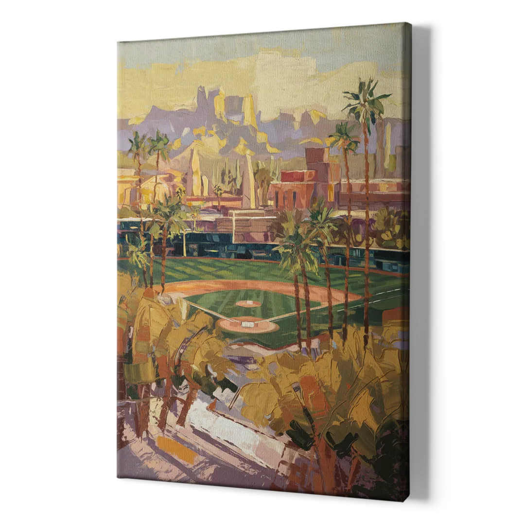 Scottsdale Spring Training Scene - Canvas Print Art Sides