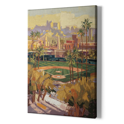 Scottsdale Spring Training Scene - Canvas Print Art Sides