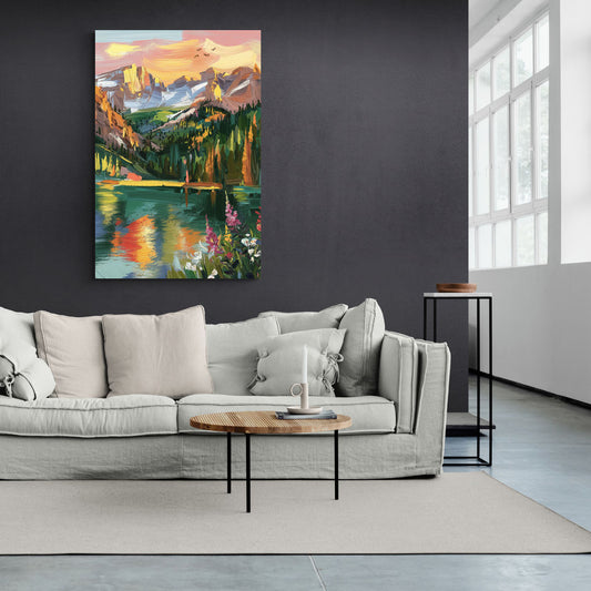 Colorado Springs Rocky Mountain Beauty - Canvas Wall Art Living Room