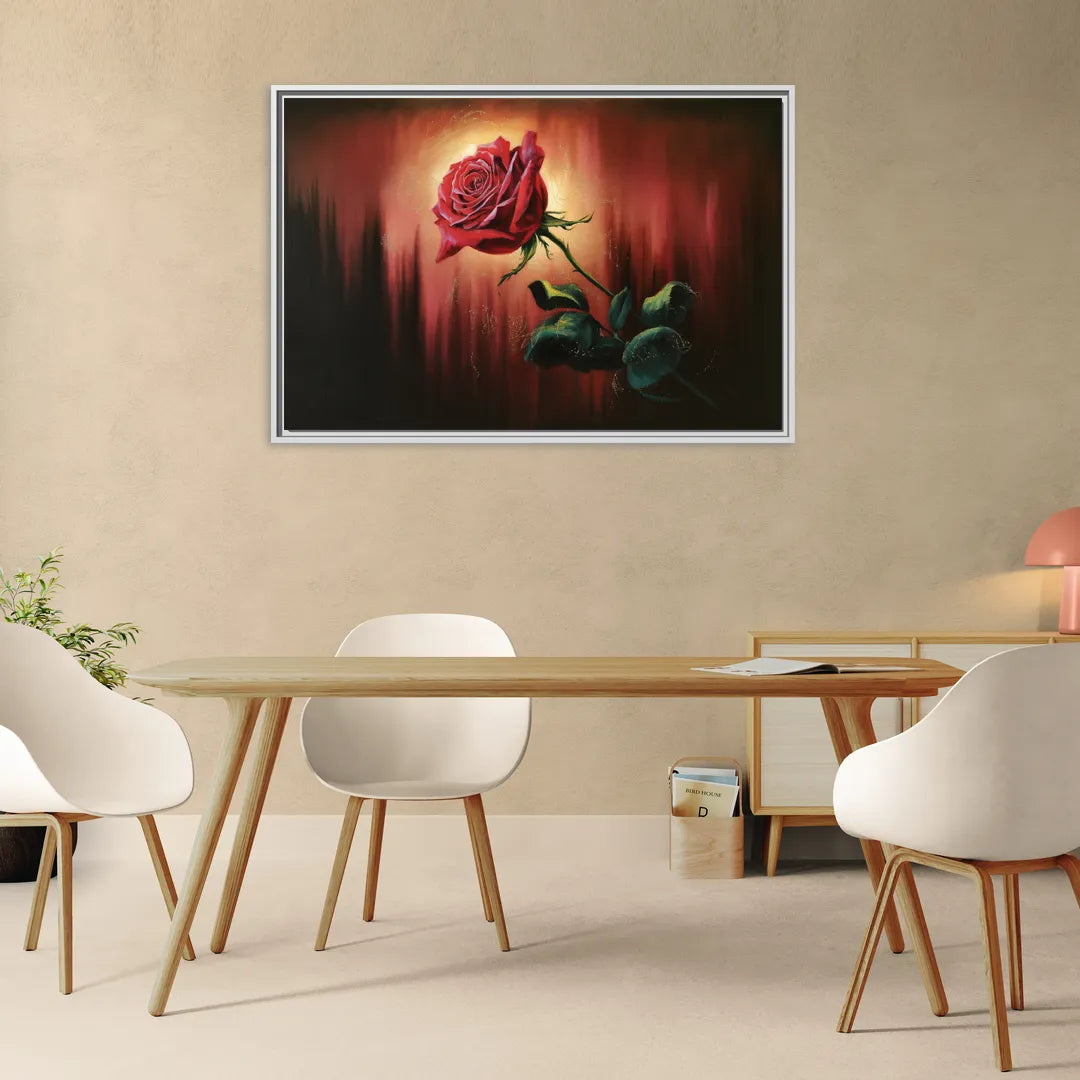 Lancaster Red Rose City Heritage - Living Room White Frame Canvas