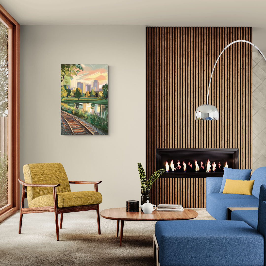 Birmingham Railroad Park - Canvas Wall Art Living Room