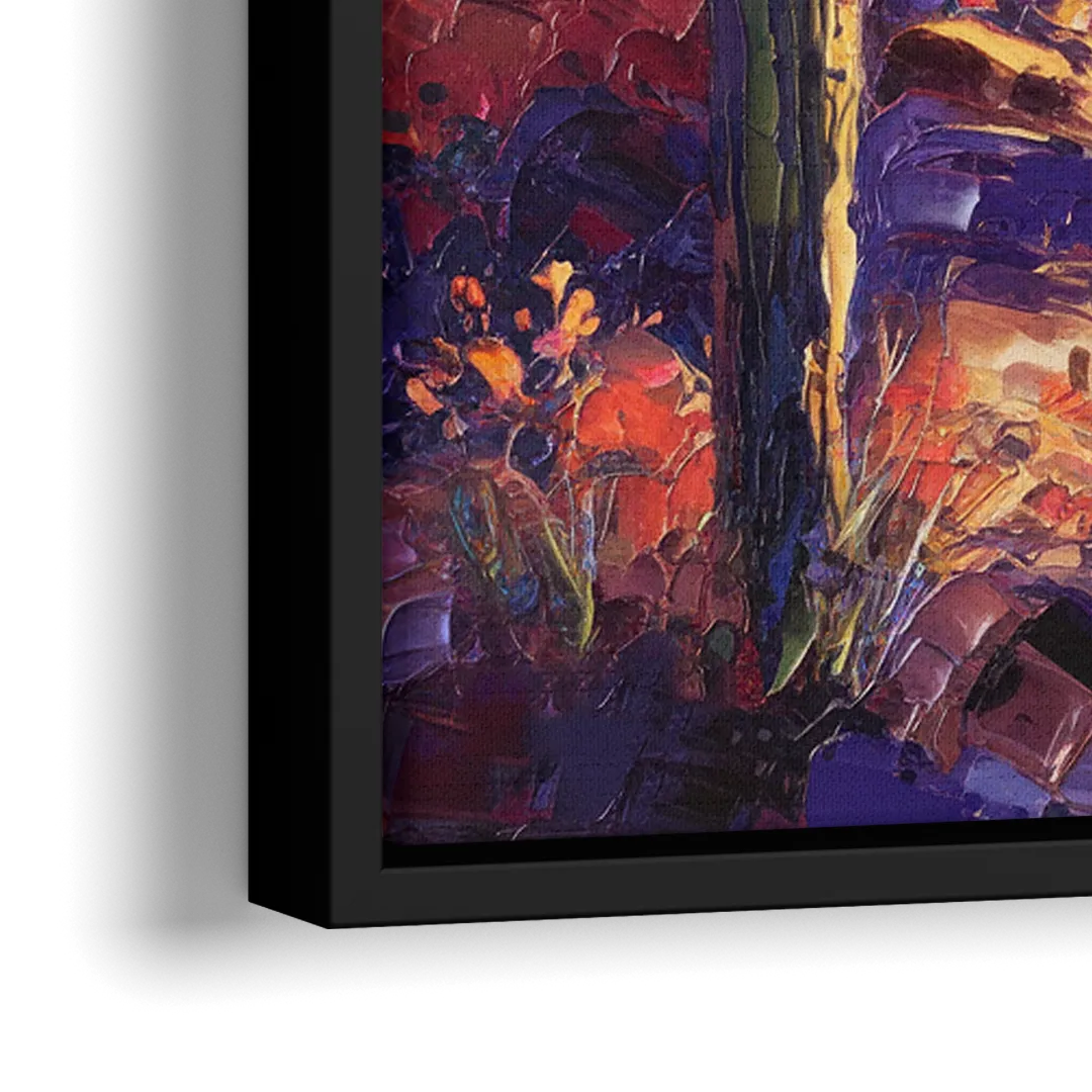 Phoenix Arizona Scenic Views - Close-Up Black Frame Canvas