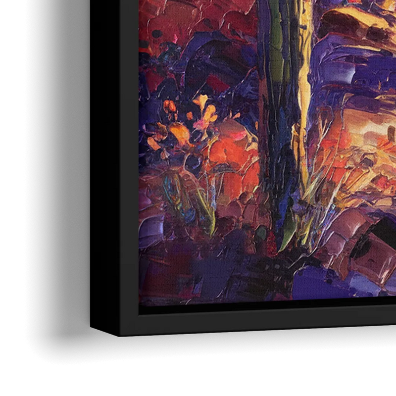 Phoenix Arizona Scenic Views - Close-Up Black Frame Canvas