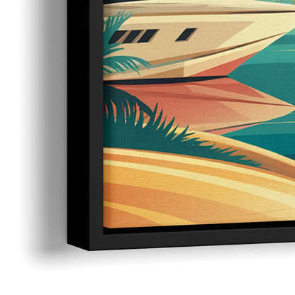 St. Petersburg Gulf Coast Views - Close-Up Black Frame Canvas