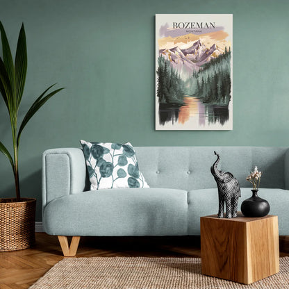 Bozeman Montana Wilderness - Canvas Wall Art Living Room