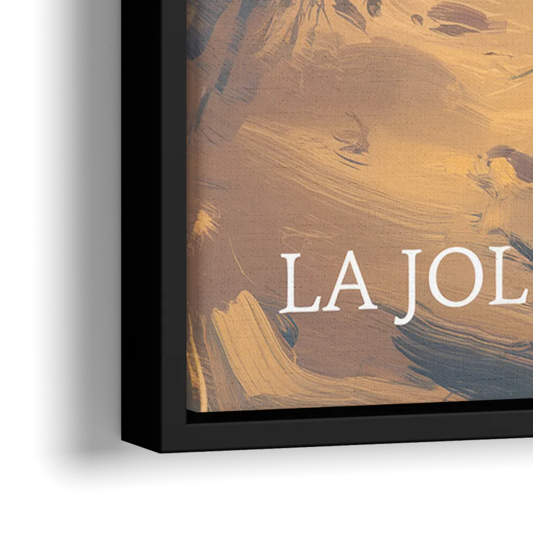 San Diego La Jolla Shores - Close-Up Black Frame Canvas