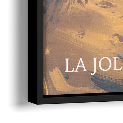 San Diego La Jolla Shores - Close-Up Black Frame Canvas