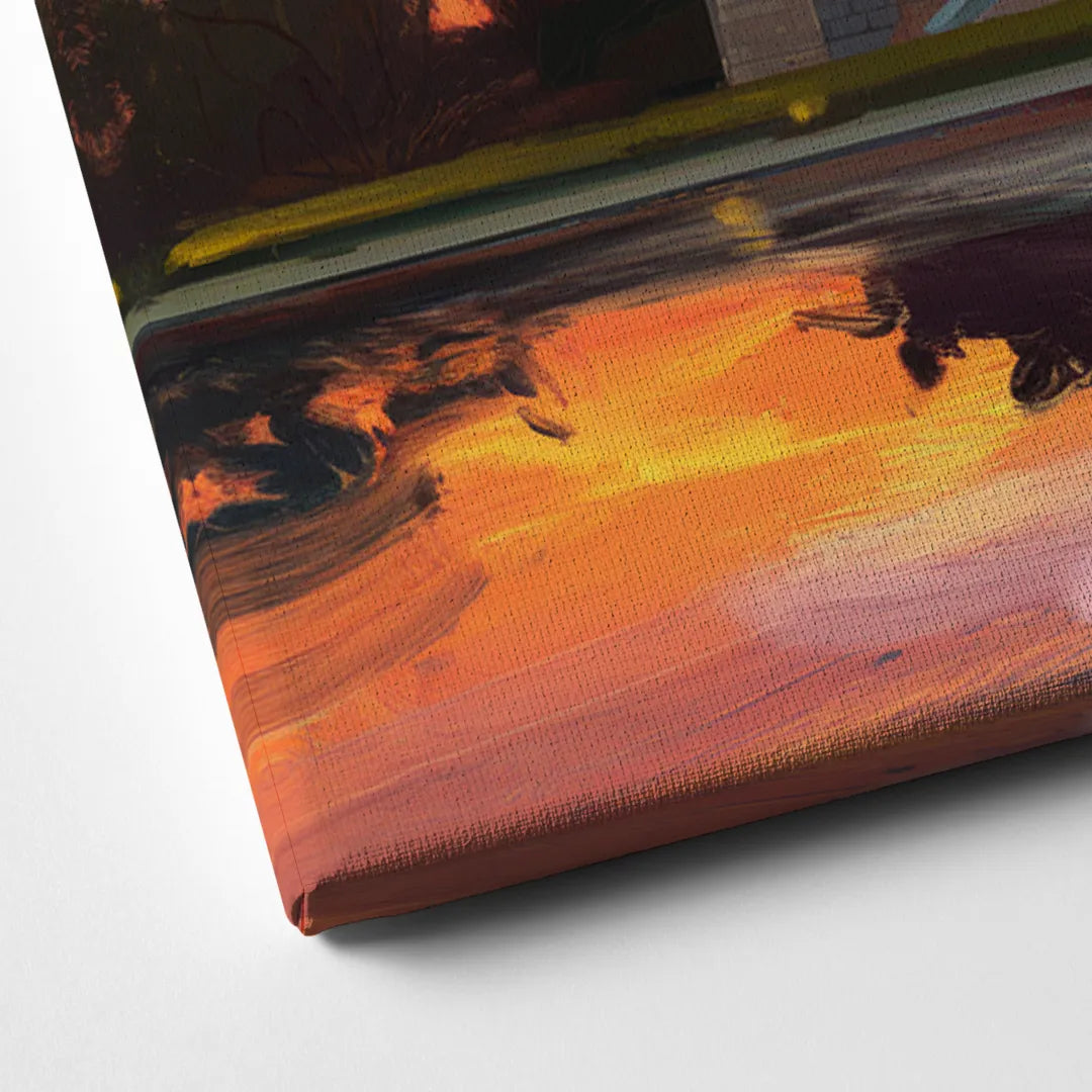 Lincoln Memorial Sunset Canvas Close Up