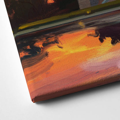 Lincoln Memorial Sunset Canvas Close Up