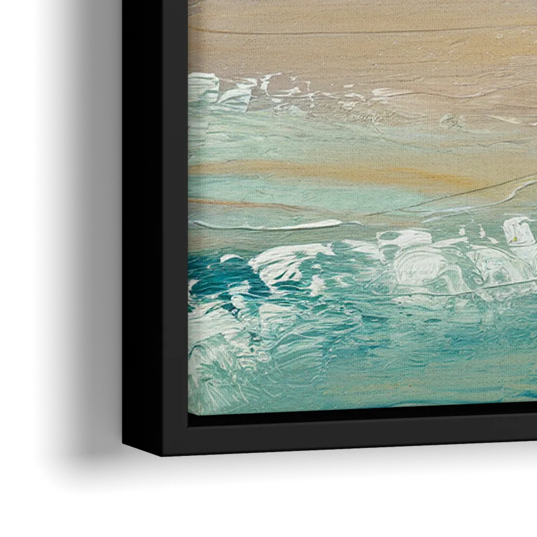 San Diego Pacific Beach Vibes Surf - Close-Up Black Frame Canvas