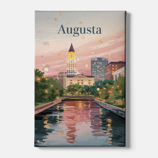 Augusta Historic Downtown Charm - Canvas Wall Art