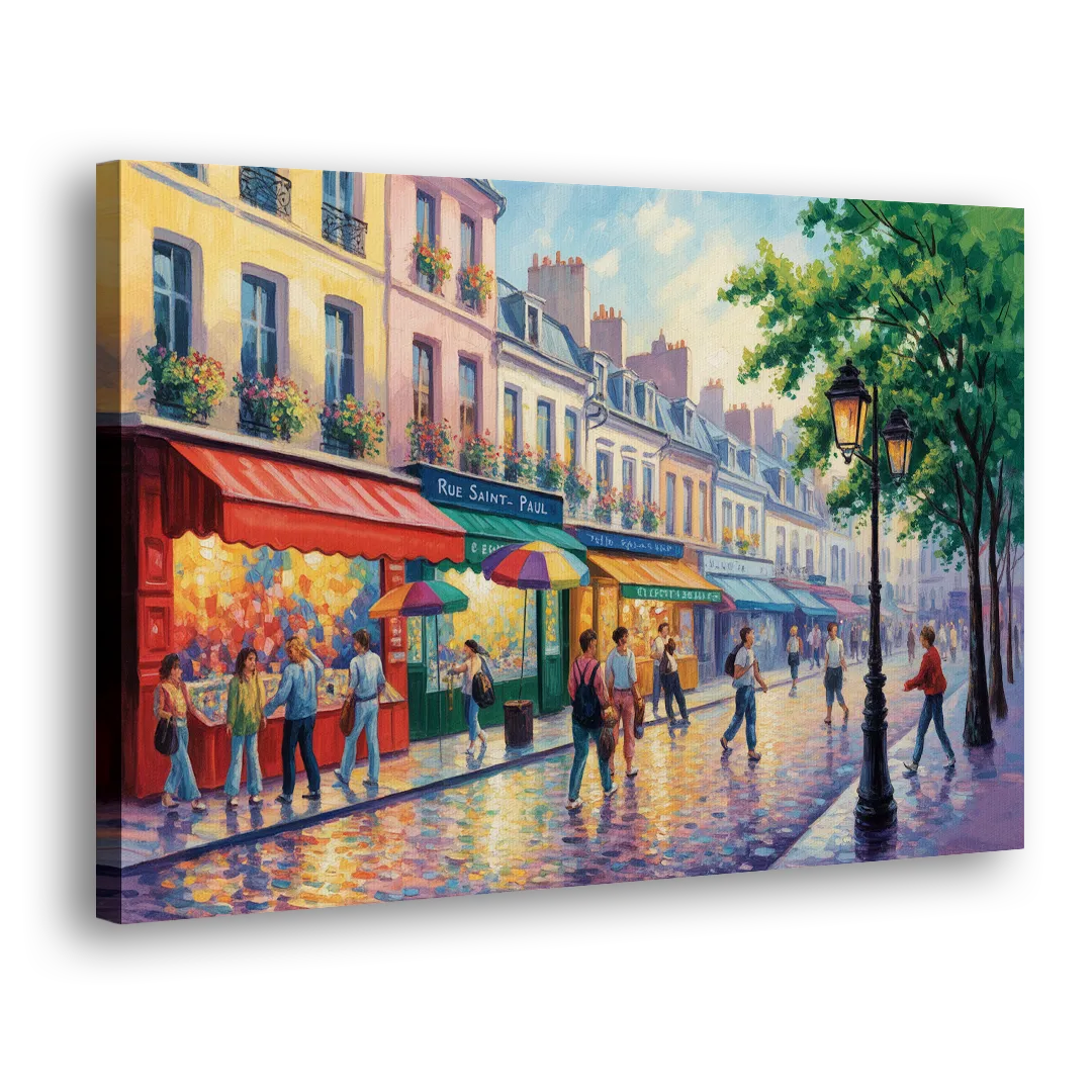 Rue Saint Paul Vibes - Canvas Print Art Sides