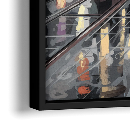 Kansas City Street Scenes - Close-Up Black Frame Canvas