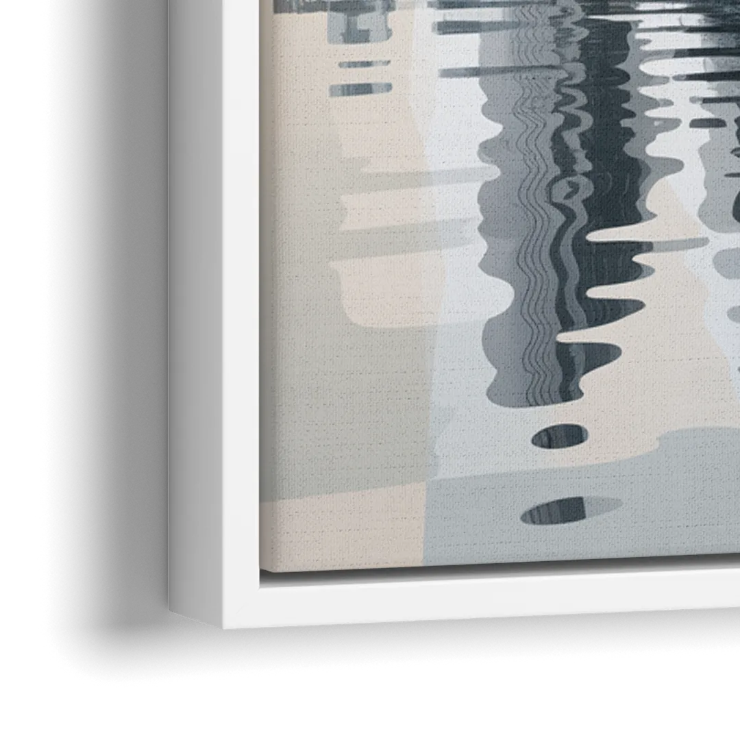 Toronto Cherry Street Bridge - Close-Up White Frame Canvas