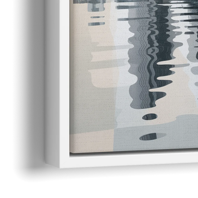 Toronto Cherry Street Bridge - Close-Up White Frame Canvas