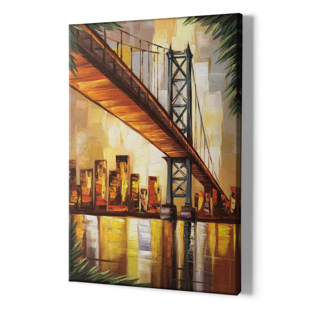 George Washington Bridge Scenic - Canvas Print Art Sides