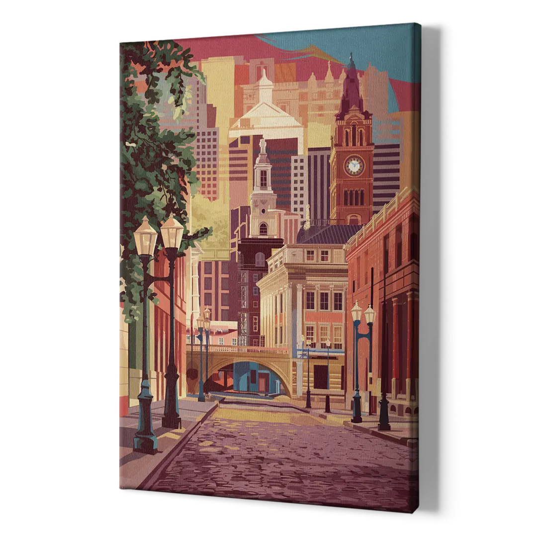 Richmond Historic District - Canvas Print Art Sides
