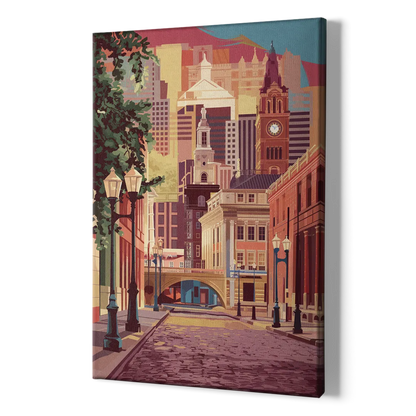 Richmond Historic District - Canvas Print Art Sides