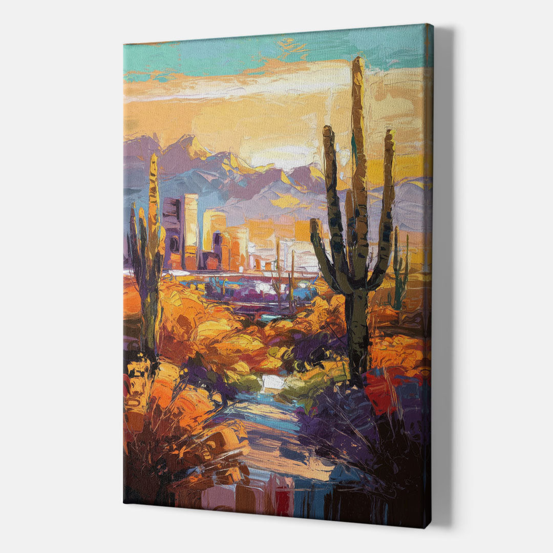 Phoenix Vibrant Urban Desert - Canvas Wall Art Indoor