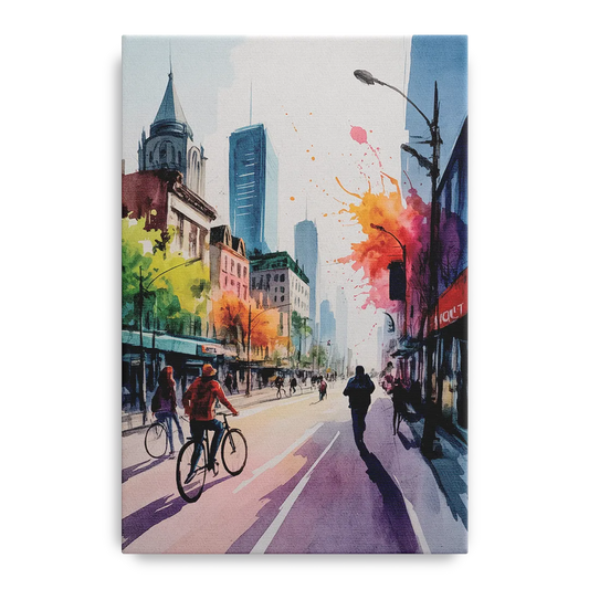 Montreal Street Life - Canvas Wall Art