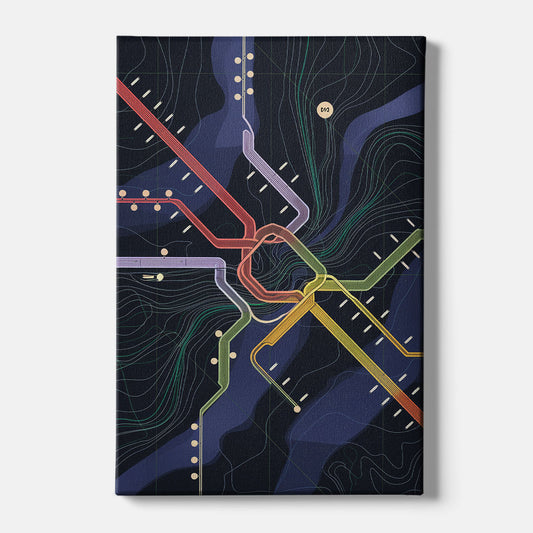 New York City Subway Map - Canvas Wall Art