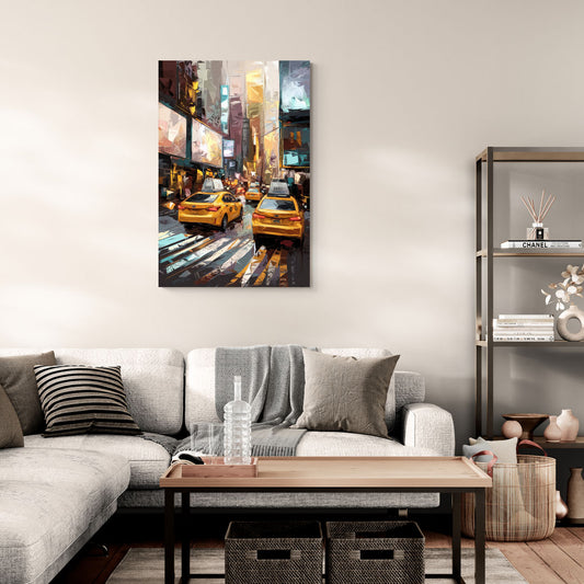 New York City Taxi Cabs - Canvas Wall Art Living Room