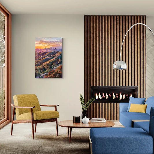 Los Angeles Hollywood Hills - Canvas Wall Art Living Room