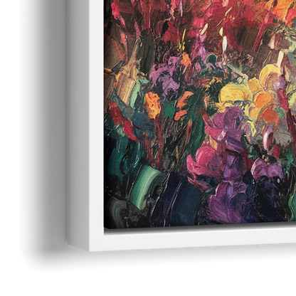 Vail Sunset Glow - Close-Up White Frame Canvas