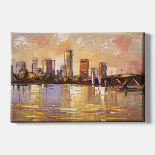 Baton Rouge Mississippi River View - Canvas Wall Art